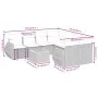 8-piece garden sofa set and black synthetic rattan cushions by , Garden sets - Ref: Foro24-3257259, Price: 572,22 €, Discount: %