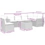 7-piece garden sofa set with gray PE rattan cushions by , Garden sets - Ref: Foro24-3257362, Price: 453,59 €, Discount: %