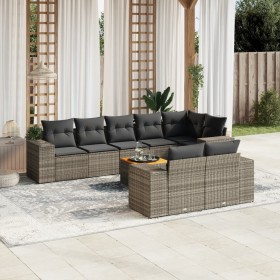9-piece garden furniture set and gray synthetic rattan cushions by , Garden sets - Ref: Foro24-3257866, Price: 626,77 €, Disc...