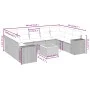Garden sofa set with beige cushions 10 pieces synthetic rattan by , Garden sets - Ref: Foro24-3257921, Price: 675,45 €, Disco...