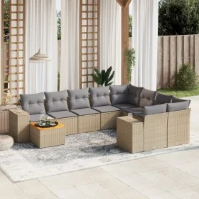 Garden sofa set with beige cushions 10 pieces synthetic rattan by , Garden sets - Ref: Foro24-3257942, Price: 675,45 €, Disco...