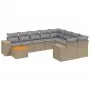 Garden sofa set with beige cushions 10 pieces synthetic rattan by , Garden sets - Ref: Foro24-3257942, Price: 675,45 €, Disco...