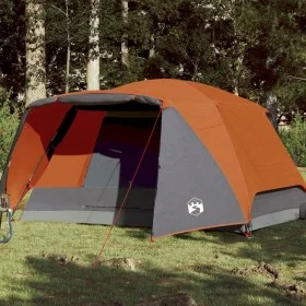 Familienzelt mit Veranda für 4 Personen, wasserdicht, grau-orange von , Zelte - Ref: Foro24-94420, Preis: 147,28 €, Rabatt: %
