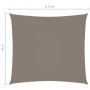 Toldo de vela rectangular tela Oxford gris taupe 2x2,5 m