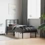 Estructura de cama con cabecero metal negro 80x200 cm de , Camas y somieres - Ref: Foro24-355552, Precio: 69,60 €, Descuento: %