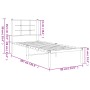Estructura de cama con cabecero metal negro 80x200 cm de , Camas y somieres - Ref: Foro24-355552, Precio: 69,60 €, Descuento: %