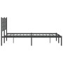 Bettgestell mit schwarzem Metallkopfteil 120x200 cm von , Betten und Lattenroste - Ref: Foro24-355559, Preis: 98,06 €, Rabatt: %