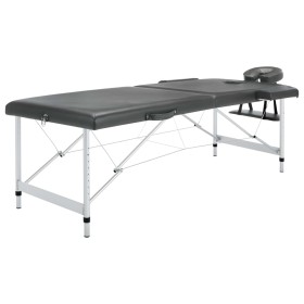 2-Zonen-Massageliege anthrazitfarbenes Aluminiumgestell 186x68 cm von vidaXL, Massageliegen - Ref: Foro24-110174, Preis: 188,...
