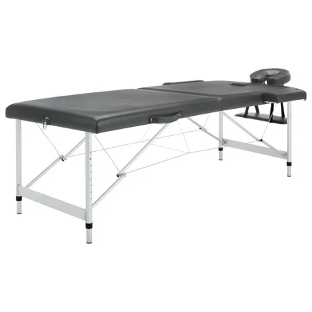 2-Zonen-Massageliege anthrazitfarbenes Aluminiumgestell 186x68 cm von vidaXL, Massageliegen - Ref: Foro24-110174, Preis: 185,...