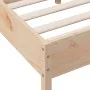 Bed frame with solid pine wood headboard 140x200 cm by , Beds and slatted bases - Ref: Foro24-842750, Price: 115,17 €, Discou...