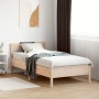 Bed frame with solid pine wood headboard 90x190 cm by , Beds and slatted bases - Ref: Foro24-842778, Price: 85,01 €, Discount: %