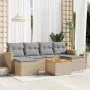 Juego de sofás jardín con cojines beige mezcla 7 pzas ratán PE by , Garden sets - Ref: Foro24-3226227, Price: 374,00 €, Disco...