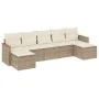 Set sofás de jardín 7 piezas y cojines ratán sintético beige by , Garden sets - Ref: Foro24-3226233, Price: 423,25 €, Discoun...