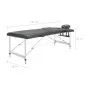 2-Zonen-Massageliege anthrazitfarbenes Aluminiumgestell 186x68 cm von vidaXL, Massageliegen - Ref: Foro24-110174, Preis: 185,...