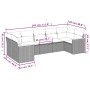 Garten-Essgruppe 7-teilig mit schwarzen Polstern aus synthetischem Rattan von , Gartensets - Ref: Foro24-3226265, Preis: 477,...