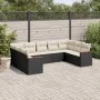 Set de sofás de jardín 8 piezas y cojines ratán sintético negro by , Garden sets - Ref: Foro24-3226273, Price: 525,87 €, Disc...
