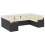Set de sofás de jardín 8 piezas y cojines ratán sintético negro by , Garden sets - Ref: Foro24-3226273, Price: 498,11 €, Disc...