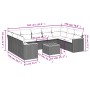 Gartensofa-Set, 10-teilig, mit grauen Polstern aus synthetischem Rattan von , Gartensets - Ref: Foro24-3226284, Preis: 561,92...