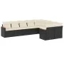 Set de sofás de jardín 8 piezas y cojines ratán sintético negro de , Conjuntos de jardín - Ref: Foro24-3226301, Precio: 524,1...