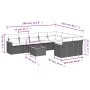 Set de sofás de jardín 10 pzas cojines ratán sintético negro by , Garden sets - Ref: Foro24-3226308, Price: 565,45 €, Discoun...