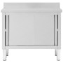 Arbeitstisch Schiebetüren Edelstahl 100x50x(95-97) von vidaXL, Wiederherstellung - Ref: Foro24-51050, Preis: 241,18 €, Rabatt: %