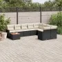 Set de sofás de jardín 10 pzas cojines ratán sintético negro by , Garden sets - Ref: Foro24-3226315, Price: 565,45 €, Discoun...