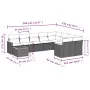Set de sofás de jardín 10 pzas cojines ratán sintético negro by , Garden sets - Ref: Foro24-3226315, Price: 565,45 €, Discoun...