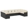 Set de sofás de jardín 10 pzas cojines ratán sintético negro by , Garden sets - Ref: Foro24-3226322, Price: 587,61 €, Discoun...