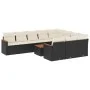 Set de sofás de jardín 11 pzas y cojines ratán sintético negro by , Garden sets - Ref: Foro24-3226343, Price: 628,53 €, Disco...