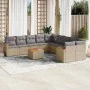 Gartensofagarnitur mit beigen Kissen, 11-teilig, aus PE-Rattan-Mischung. von , Gartensets - Ref: Foro24-3226360, Preis: 659,0...