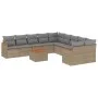 Gartensofagarnitur mit beigen Kissen, 11-teilig, aus PE-Rattan-Mischung. von , Gartensets - Ref: Foro24-3226360, Preis: 659,0...