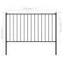 Black powder coated steel fence panel and posts 1.7x1 m by vidaXL, fence panels - Ref: Foro24-145210, Price: 52,90 €, Discoun...