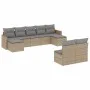 Juego de sofás jardín con cojines beige mezcla 9 pzas ratán PE by , Garden sets - Ref: Foro24-3226374, Price: 499,44 €, Disco...