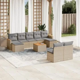 Juego de sofás jardín con cojines beige 10 pzas ratán sintético by , Garden sets - Ref: Foro24-3226381, Price: 541,12 €, Disc...
