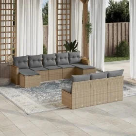Juego de sofás jardín con cojines beige 10 pzas ratán sintético by , Garden sets - Ref: Foro24-3226388, Price: 548,74 €, Disc...
