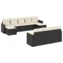 Gartensofa-Set, 10-teilig, mit schwarzen Kissen und synthetischem Rattan. von , Gartensets - Ref: Foro24-3226413, Preis: 551,...