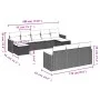 Gartensofa-Set, 10-teilig, mit schwarzen Kissen und synthetischem Rattan. von , Gartensets - Ref: Foro24-3226413, Preis: 551,...