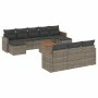 Set de sofás de jardín 11 pzas y cojines ratán sintético gris by , Garden sets - Ref: Foro24-3226424, Price: 608,01 €, Discou...