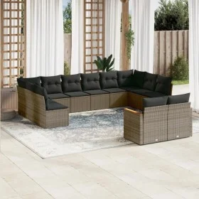 Gartensofagarnitur 12-teilig mit grauen Polstern aus synthetischem Rattan. von , Gartensets - Ref: Foro24-3226445, Preis: 691...