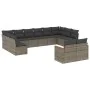 Gartensofagarnitur 12-teilig mit grauen Polstern aus synthetischem Rattan. von , Gartensets - Ref: Foro24-3226445, Preis: 691...
