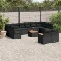Gartensofa-Set und Kissen, 13-teilig, aus schwarzem Kunststoff-Rattan. von , Gartensets - Ref: Foro24-3226447, Preis: 837,43 ...