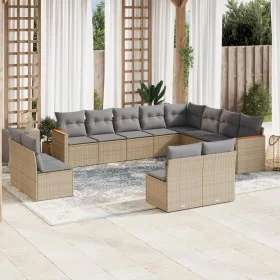 Gartensofa-Set mit 12-teiligen beigen Kissen aus PE-Rattan-Mischung. von , Gartensets - Ref: Foro24-3226472, Preis: 708,83 €,...