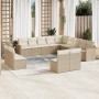Set sofás de jardín con cojines 13 pzas ratán sintético beige by , Garden sets - Ref: Foro24-3226485, Price: 828,49 €, Discou...