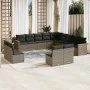 Set sofás de jardín con cojines 13 piezas ratán sintético gris by , Garden sets - Ref: Foro24-3226487, Price: 775,78 €, Disco...