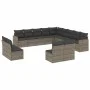 Set sofás de jardín con cojines 13 piezas ratán sintético gris by , Garden sets - Ref: Foro24-3226487, Price: 775,78 €, Disco...