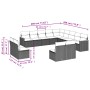 Set sofás de jardín con cojines 13 piezas ratán sintético gris de , Conjuntos de jardín - Ref: Foro24-3226487, Precio: 760,29...