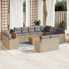 Juego de sofás jardín con cojines beige mezcla 13 pzas ratán PE by , Garden sets - Ref: Foro24-3226521, Price: 827,54 €, Disc...