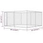 Zwinger für den Außenbereich 383x383x185 cm von vidaXL, Hundehütten und Zäune - Ref: Foro24-145028, Preis: 341,12 €, Rabatt: %