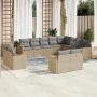 Juego de sofás jardín con cojines beige mezcla 12 pzas ratán PE by , Garden sets - Ref: Foro24-3226514, Price: 815,89 €, Disc...