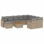 Juego de sofás jardín con cojines beige mezcla 11 pzas ratán PE by , Garden sets - Ref: Foro24-3226563, Price: 632,13 €, Disc...